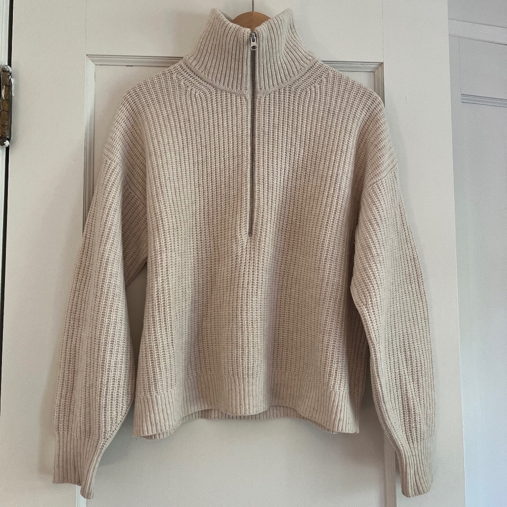 Everlane Felted Merino Half-Zip Sweater